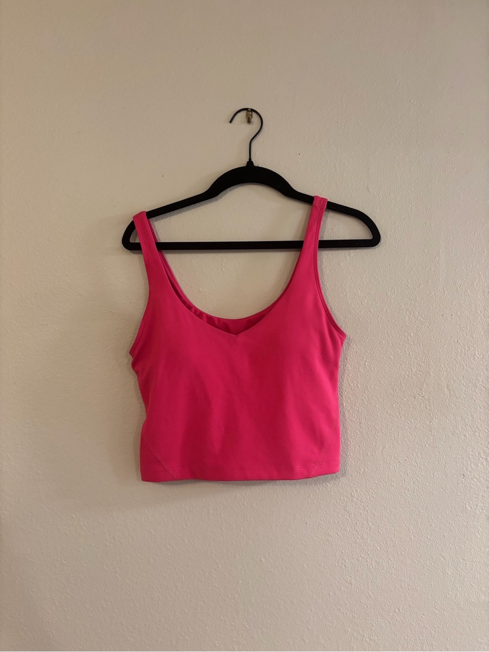 Gilly Hicks Hot Pink Cropped Scoop Neck Tank